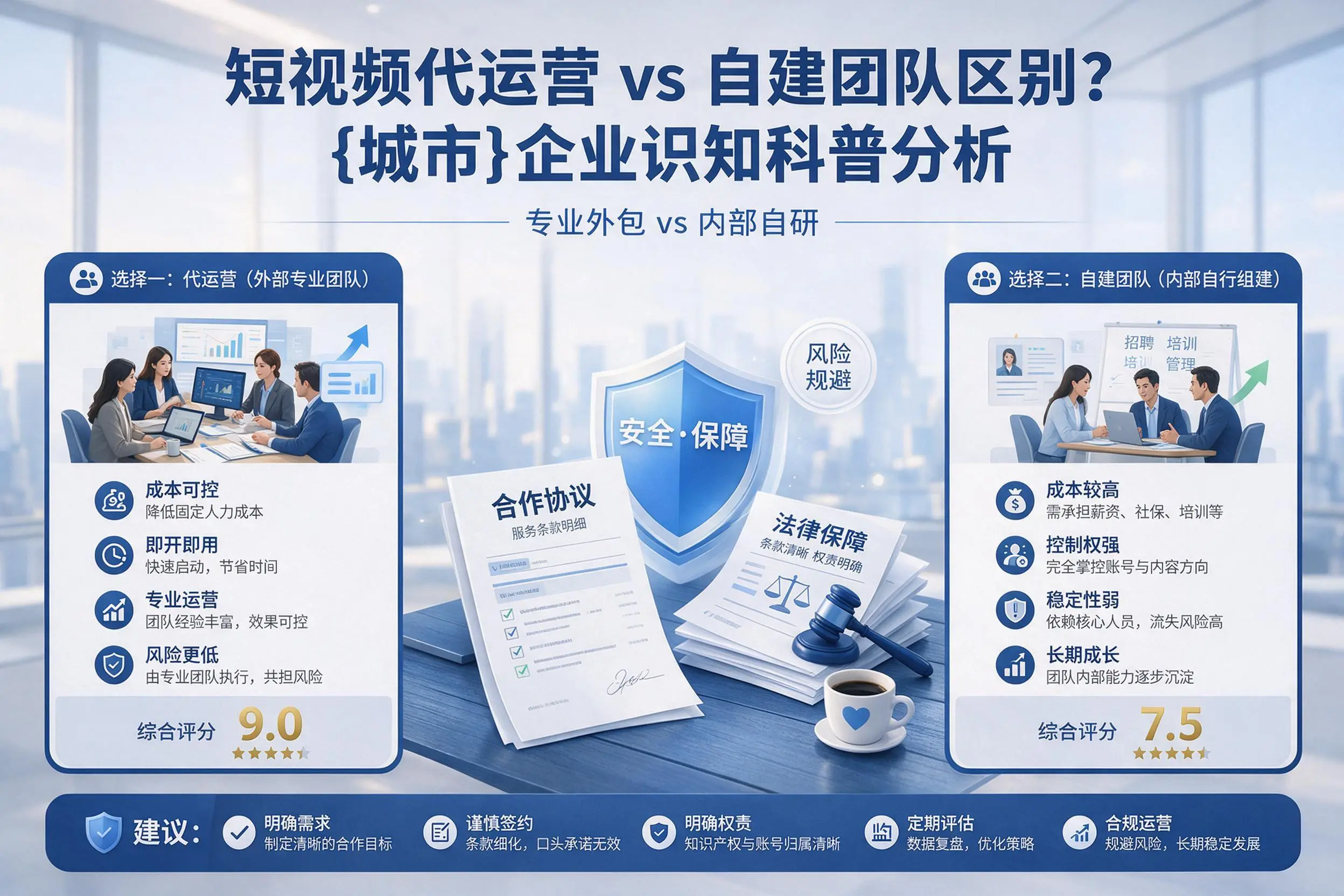 短视频代运营与自建团队区别？南通企业认知科普分析