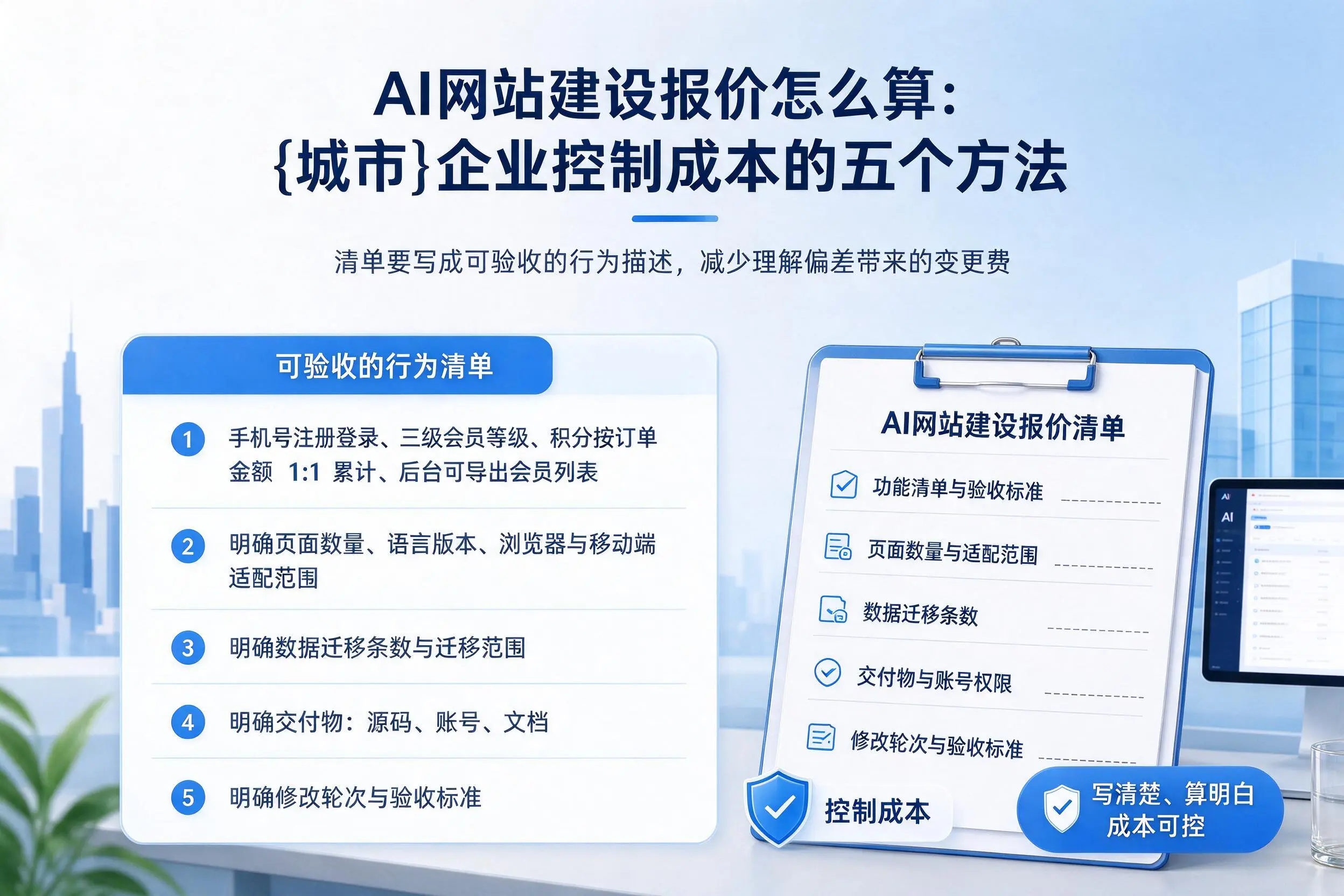 AI网站建设报价怎么算：南通企业控制成本的五个方法